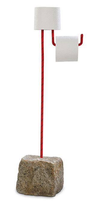 Produktfoto handlanger Toilettenpapierhalter mit 2 Rollen Toilettenpapier.